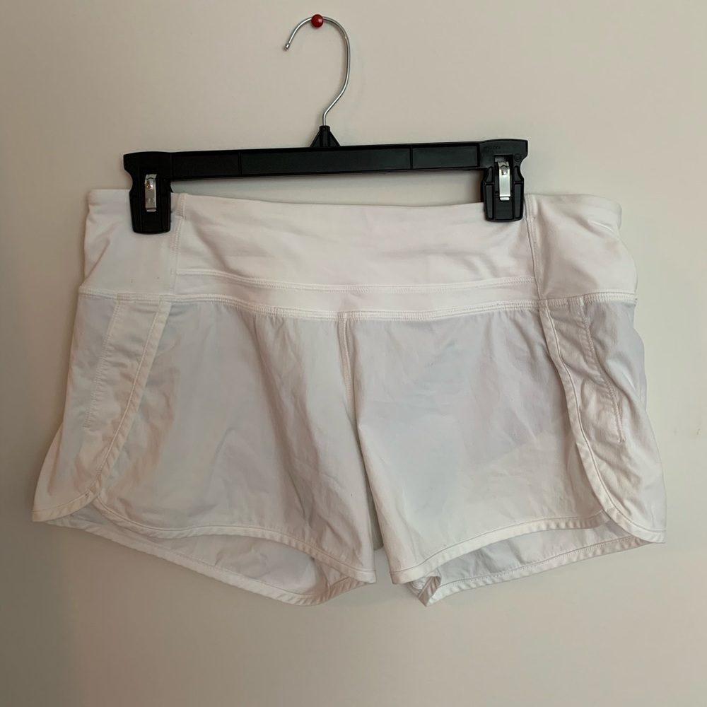 White Lululemon shorts in amazing condition!